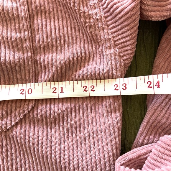 Corduroy style shacket long sleeve button down top - Picture 6 of 8